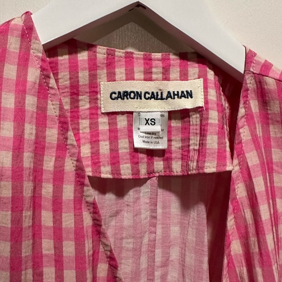 Caron Callahan gingham wrap top. - Picture 4 of 7
